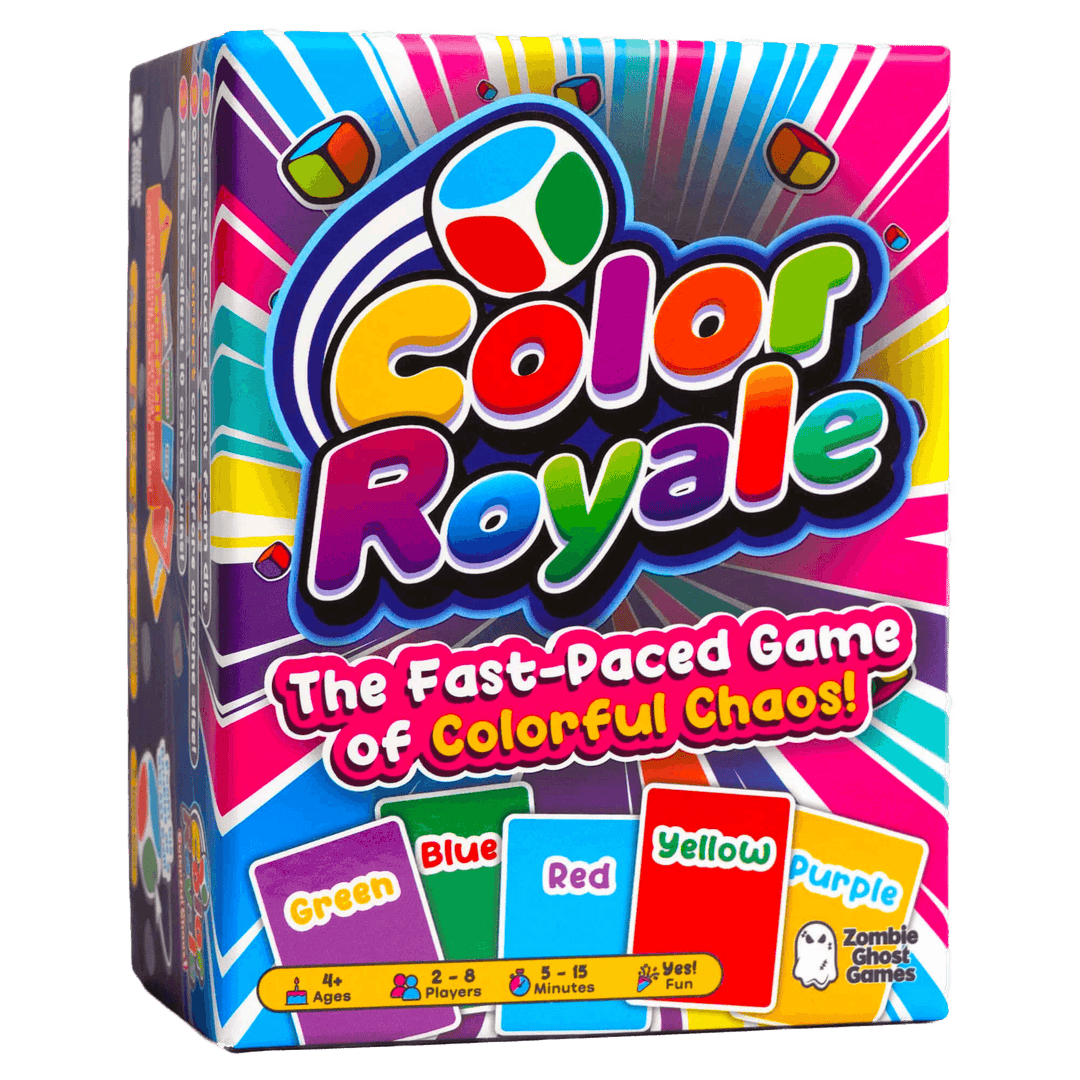 Zombie Ghost Games Color Royale Card Game - Fast Family Party Game With Foam Die For 2-8 Players - View #7