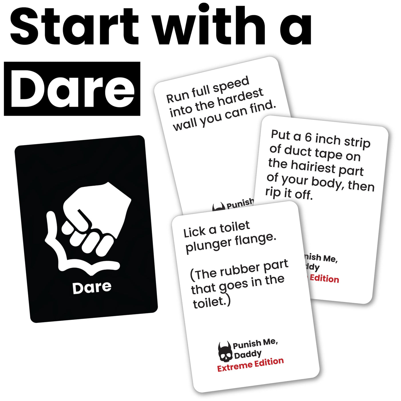 Punish Me, Daddy: Extreme Edition Dare card with 3 examples